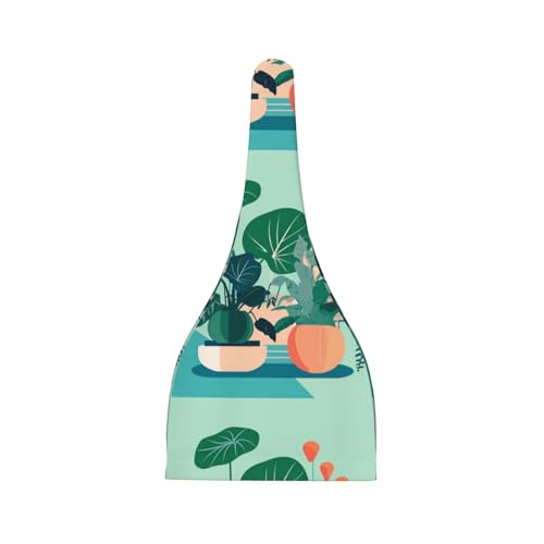 Baby Beanie Indoor Cartoon Potted Green Plants Knotted Hat - Soft, Warm, Comfortable, Headwear for Newborns, 0-6 Months2