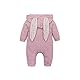 Verve Jelly Baby Mädchen Jungen Kleidung Top Bunny Ear Hoodie Bodysuit Strampler Einfarbig Langarm Outfit Rosa 73 6-9 Monate