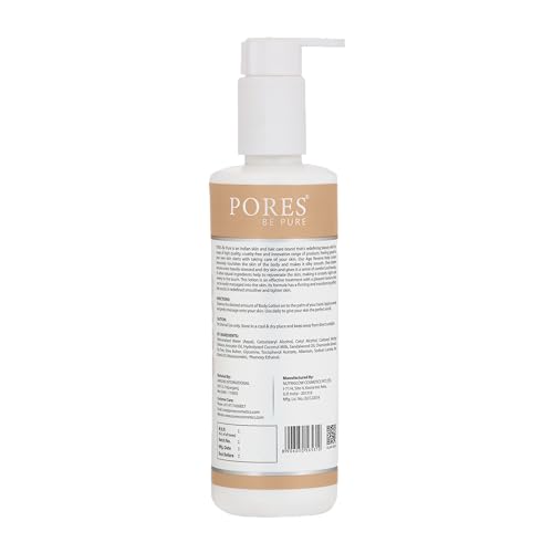 Image of PORES Be Pure Nourishing Body Milk 250ml Body Lotion | 72Hr Hydration | Deep Moisture Care for Very Dry Skin | Enriched with Almond Oil | Smooth, Radiant & Healthy Looking Skin Care (Coconut Milk, 250)