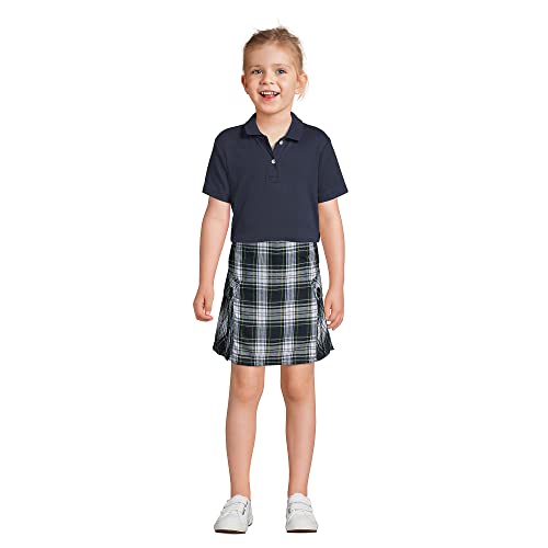 Lands' End School Uniform Girls Short Sleeve Feminine Fit Interlock Polo Shirt3