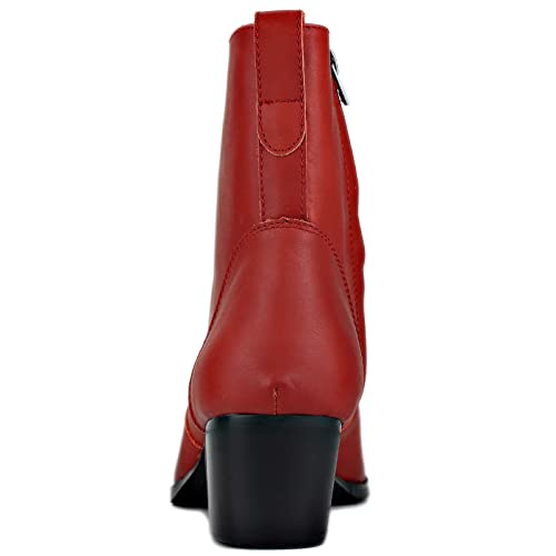Image of Dress Boot for Men Heels Casual Chelsea Combat Ankle Chukka Boots Zipper Black JY002