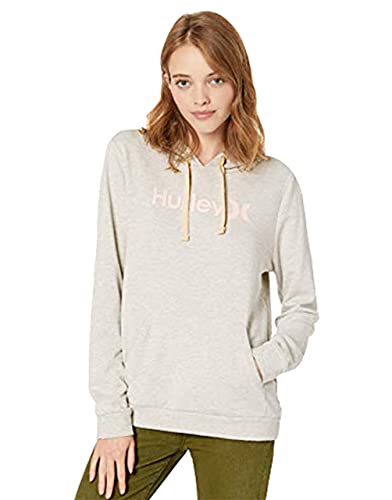 Hurley Women s Apparel Women s One & Only Fleece Hoodie Pullover Sweatshirt, Grey Heather, M
