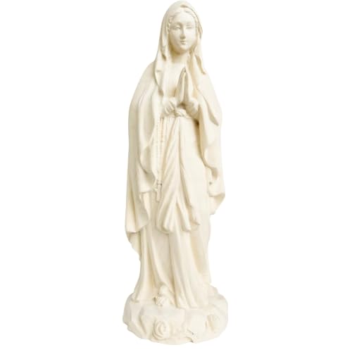 Madonnine de Lourdes en bois de 10 cm un cadeau spirituel artisanal unique