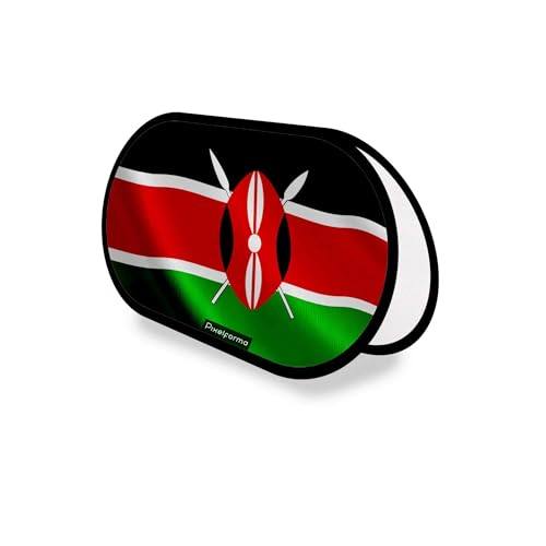Drapeau Kenya publicitaire ovale en polyester 70x120cm pour bannières de sport