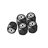 DYBFKX 4 Stück Auto Ventilkappen Reifen, für DongFeng DFSK Aeolus Voyah Free Passion Fengguang 580 Ventilkappen Staub Und wasserdichte Staubkappen korrosionsbeständig Zubehör,Black