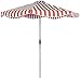 Sonnenschirm Gartenschirm Sonnenschutz Garten Balkon Markttisch Regenschirm mit Kurbelmechanismus ， Sonnenschirm Outdoor Strandschirm Großer Garten, zweifarbig gestreifte Sonnenschutzmarkise