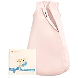 usbettas Baby Sleep Sack, 1.0 Tog Supersoft Thermostatic Cotton Toddler Sleeping Sack for Babies Infant, 2-Way Zipper Baby Wearable Blanket for All Season