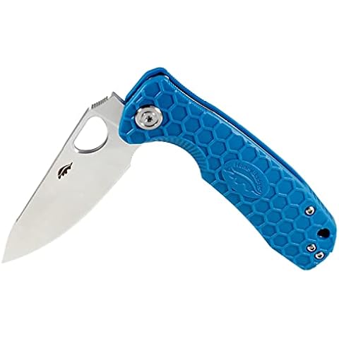 Western Active Honey Badger Leaf Pocket Knife for Men and Women - Folding Pocket Knife with Clip, Outdoor Camping Knife, Lightweight Pocket Knife, Folding Knife - Small Blue Cover