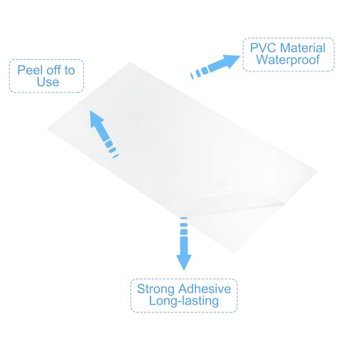 Image of PATIKIL Waterproof Patch Seal Tape 8 in x 4 in, 12 Pack PVC Leak Proof Repair Tape Instant Sealing for HVAC Ducts, Roof Crack, Hoses Pipes, Awning, Clear