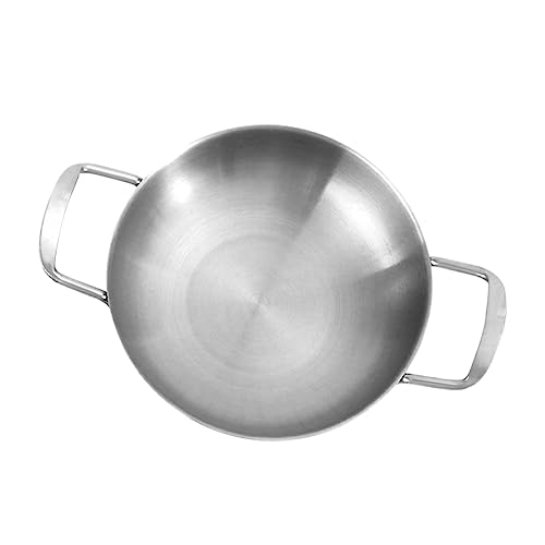 GLEAVI Mini Sartén Inoxidable Olla Portátil de Uso Casa Cantinas y Exteriores