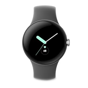 Google Pixel Watch 41mm Smartwatch with WiFi, GPS, BT and Heart Rate Monitor in Bulk Packaging (Silver Charcoal)