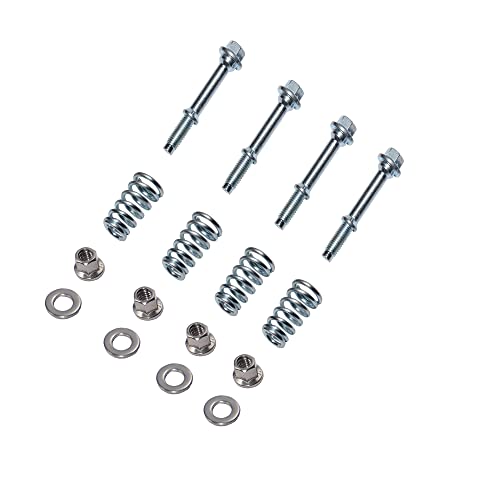 Needenr 4 Sets Exhaust Spring Bolt And Nut Kits M10-1.25 X 67Mm Replacement Bolt And Spring Hardware Kit (4) #TOP1