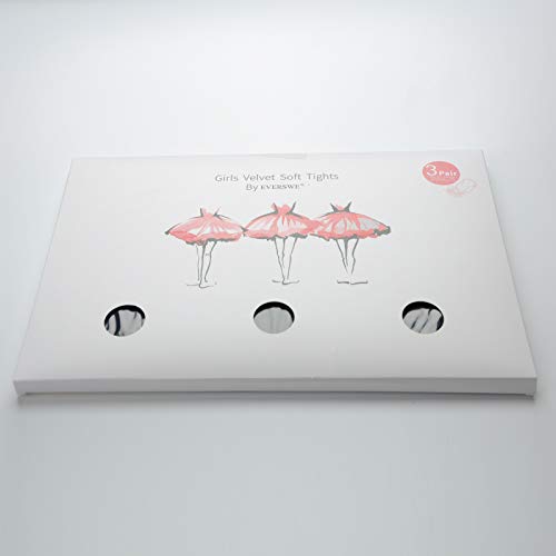 EVERSWE 3 Pairs Pack Girls Microfiber Tights Multiple Colors