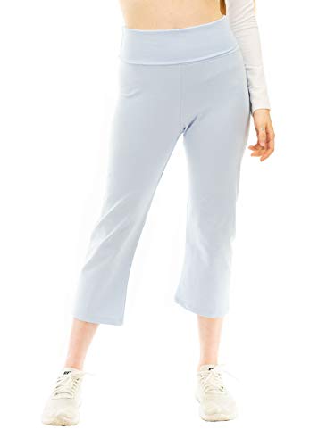 Vivian's Fashions Yoga Pants - Capri, Junior Size (Lt Blue, 3X)