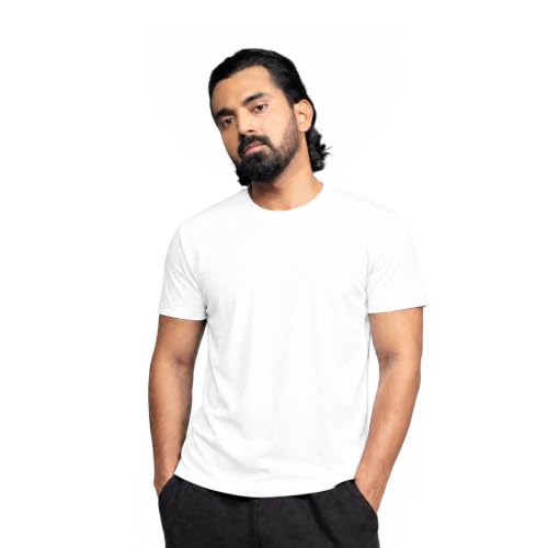 Image of Boldfit Men Tshirt - Cotton Regular Fit Crew Neck, Soft & Breathable, Durable Shape-Retention, Half Sleeve Plain Tee for Casual Wear, Gym & Everyday Comfort