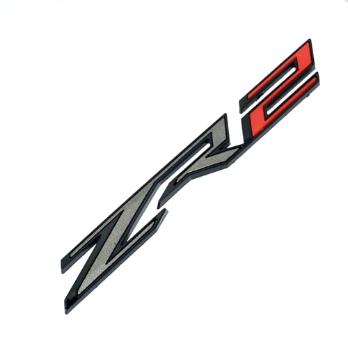 Image of 1Pc ZR2 Emblem 3D Badge Letter Rear Tailgate Nameplate Sticker Replacement for 2019-2025 Colorado (Red)