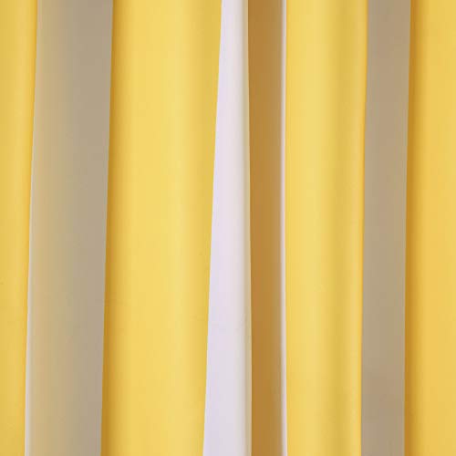Lush Decor Wilbur Stripe Light Filtering Window Curtain Panel Pair, 95" x 52", Yellow, W 52" x L 95" (2 Panels) - Image 4