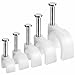 Bates Cable Clips with Steel Nails - White, 360 pcs, 4mm-10mm, Universal Cable Clips -  Bates Choice Pro, CIR500
