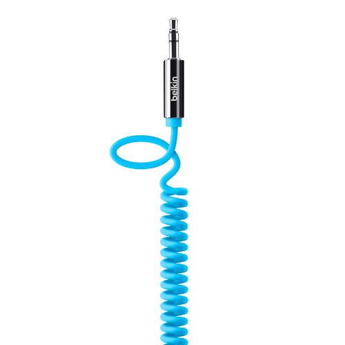 Belkin 6-Foot MIXIT Coiled Aux/Auxiliary Cable (Blue)