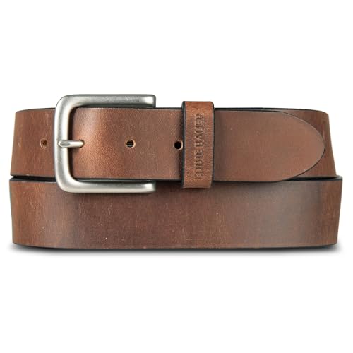 Eddie Bauer Bridle Leather Belt with Antique Nickel Buckle - TAN - XL