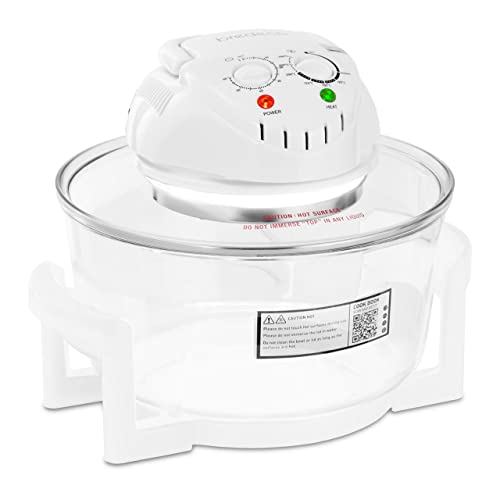 bredeco BC-HO-17LU Halogenofen mit Erweiterungsring 60-250 °C 10,6 l Heißluftofen Halogen-Ofen Cover