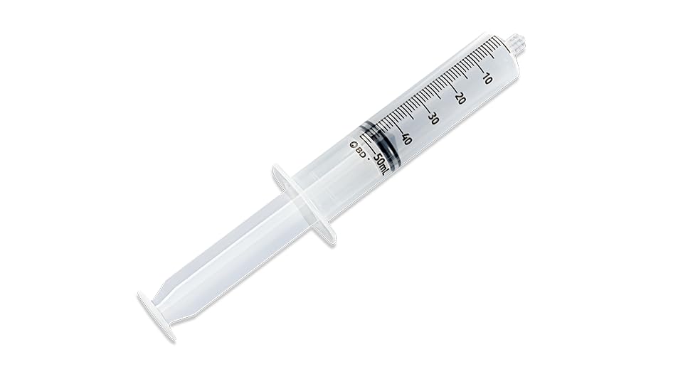 BD Luer-Lok Syringe only, 50 mL, #309653, (40 Count)