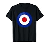 Vintage British RAF Mod Bullseye Retro Símbolo Roundel Target Camiseta
