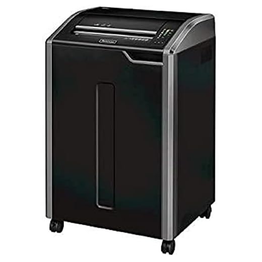 Fellowes Powershred 485Ci 100% Anti-Stau Aktenvernichter, Schneidleistung: 30-32 Blatt (Partikelschnitt) schwarz/Silber