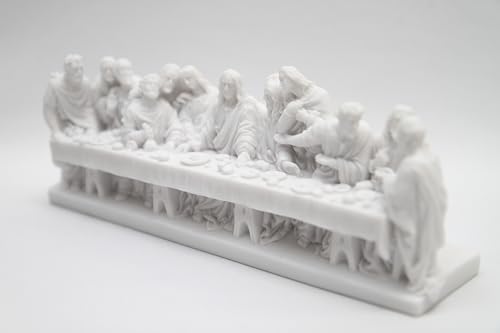 Estatua La Última Cena Resina 8.8" 12 Apóstoles y Jesús miniatura 3