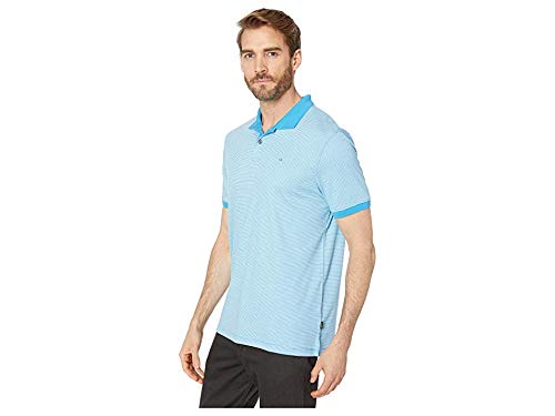 Image of Calvin Klein Men's Liquid Touch Polo Stripe with UV Protection