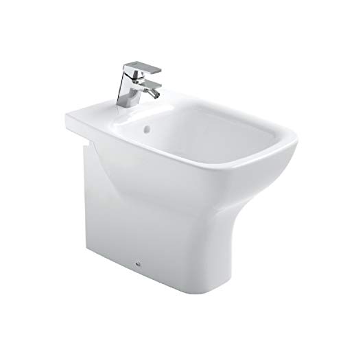 Bidé de trasera adosada a pared, colección Street Square, 35,5 x 53 x 40 centímetros, color blanco (referencia: 536601)