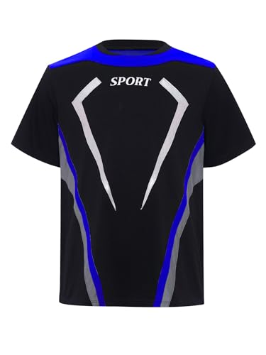 Kids Boys Short Sleeve Football Jersey Moisture-Wicking Athletic T-Shirt for Training Sports3