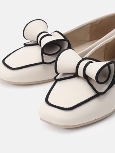 Image of Marc Loire Solid Casual Loafers for Women| Stylish Fashion Slip-On Flat Loafers Shoe with TPR Sole| Party & Office Footwear
