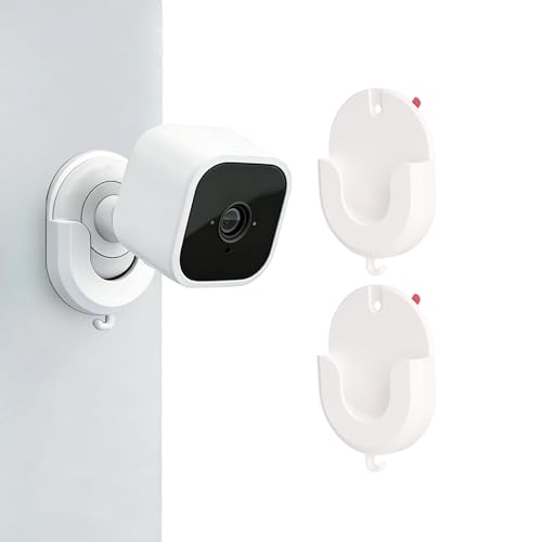Blink & Ring Camera Mounts-Camera Wall Mount Blink Window Mount & No-Drill Adhesive Wall Bracket Compatible with Ring Indoor Cam (2nd Gen) 360 Adjustable Two Installation Methods (2Pcs)