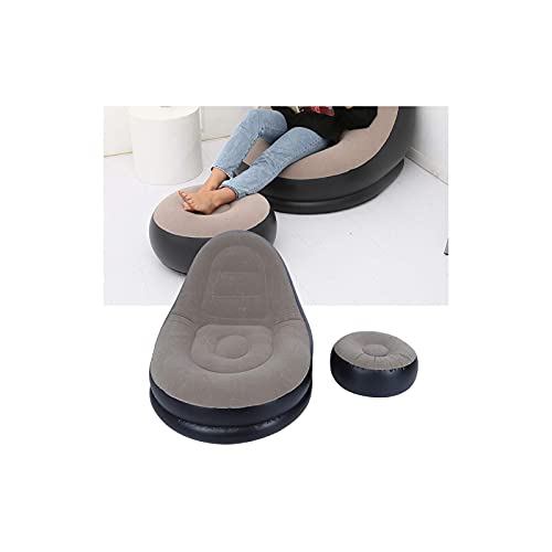 Inflatable Leisure Sofa Chair, Inflatable Lounge Chair Inflatable Deck Chair High Back Folding Floor Gaming Chair, With Footstool, For Teens Adults, Living Room Bedroom, Outdoor Travel Camping #TOP3