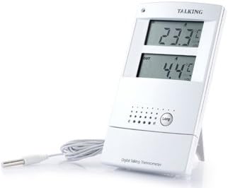 Talking Indoor/outdoor Digital Thermometer and Alarm Clock, Voice Craft