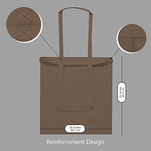 TOPDesign Cotton Tote Bags, Lightweight Medium Reusable Grocery Cloth Bags, for DIY, Advertising, Promotion, Gift, Activity