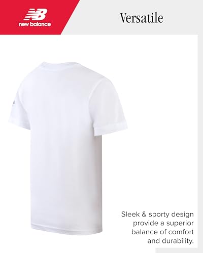 New Balance Boys Athletic Shorts Set - 2 Piece Cotton Blend Jersey Shirt and Active Basketball Shorts for Boys (Sizes: 8-12)4