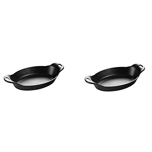 Lodge Cast Iron 36 Ounce Oval Serving Dish, Set of 2