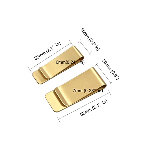 Metal Brass Money Cash Clip Slim Credit Card Holder Banknote Wallet for Man Women Lightweight Pocket Money Clips 2 Pack2