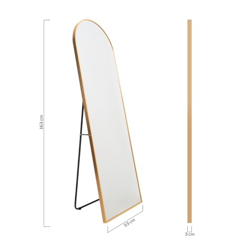 Flamingueo - Espejo de Pared Grande, Espejo de pie, Espejo Dorado, Espejo de Arco, decoración de casa, Espejo Grande, decoración de Dormitorio, Espejo Grande, decoración - imagen 9