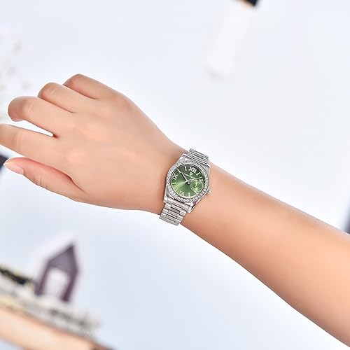 HaiQin Pagani Design Women's Elegant Quartz Watch Diamonds Series Stainless Steel Strap Japanese Movement Waterproof Light Luxury Wristwatch Date