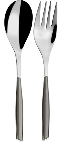 BUGATTI Glamour Set Posate a Servire, Acciaio Inossidabile, Argento, 16x26x3 cm