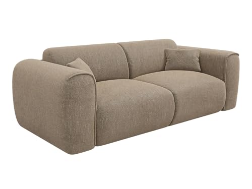 Vente-unique - Sofá Cama 3 plazas Pognia - poliéster - Topo