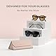 SATECHI FindAll Smart Brillenetui mit Find My Standortverfolgung, Ortung, Tracker, faltbar & tragbar, kabellos aufladbar, Trennungsalarm, lauter Signalton, komp. Brillen & XR/AR-Brillen – Desert Rose