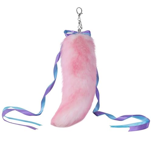 Porte-clés en fausse fourrure avec attache robuste et décoration de sac