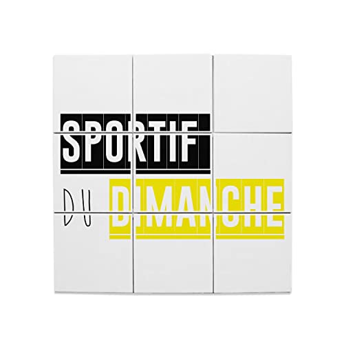 Carreaux céramique humour sportif du dimanche - Déco murale originale 60x60