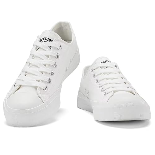 Rorbte Womens Canvas Sneakers for Women Classic Low Top Lace Up Canvas Shoes Womens Fashion Tennis Canvas Shoes Casual Comfortable for Walking4