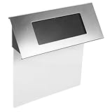 Alipis Solarbetriebene Hausnummernleuchte mit 4 LED Wetterfester Edelstahl Energiesparend für Innenhof und Haustür