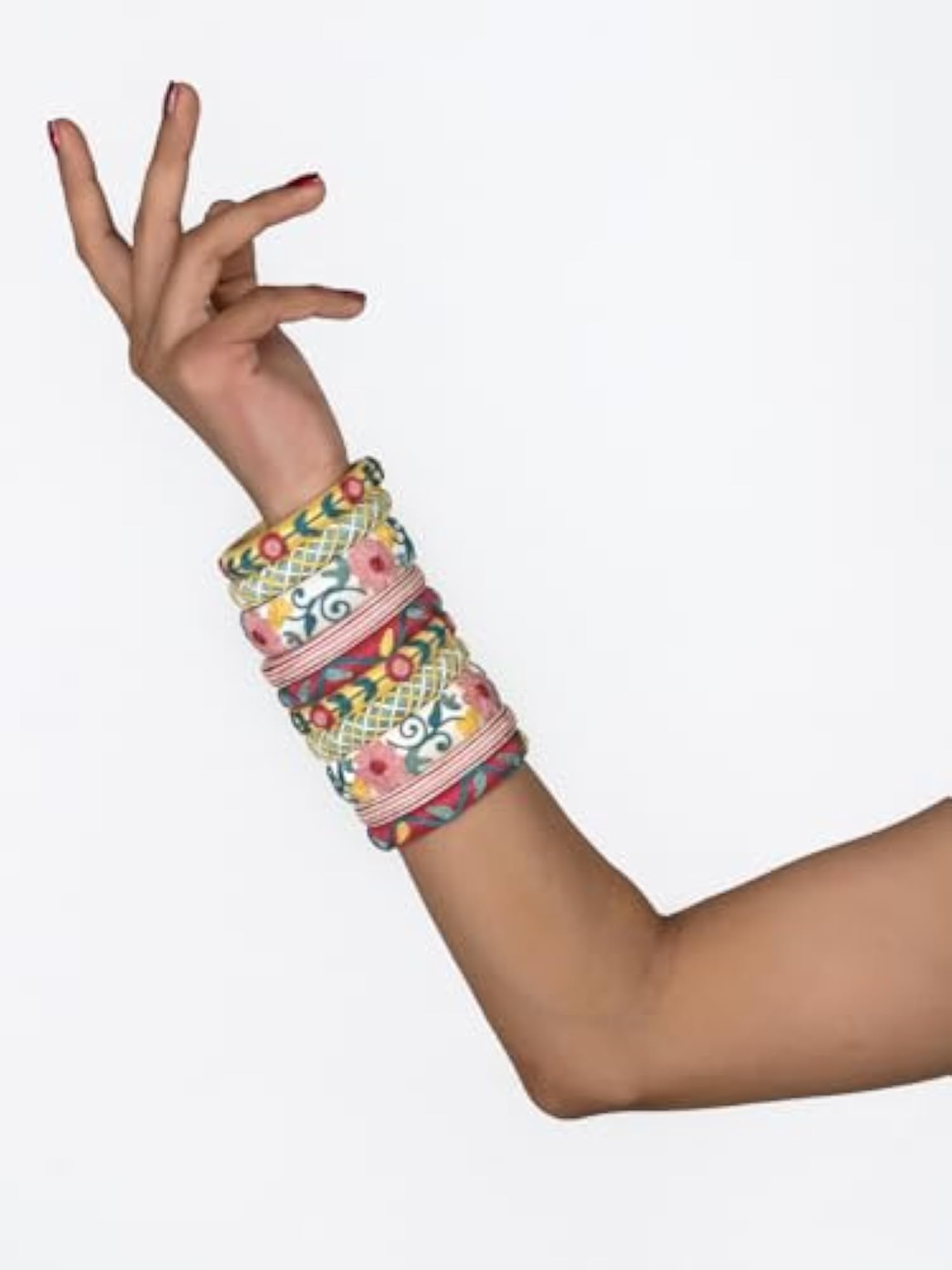 Handcrafted Cotton Thread Bangle Set for Women & Girls